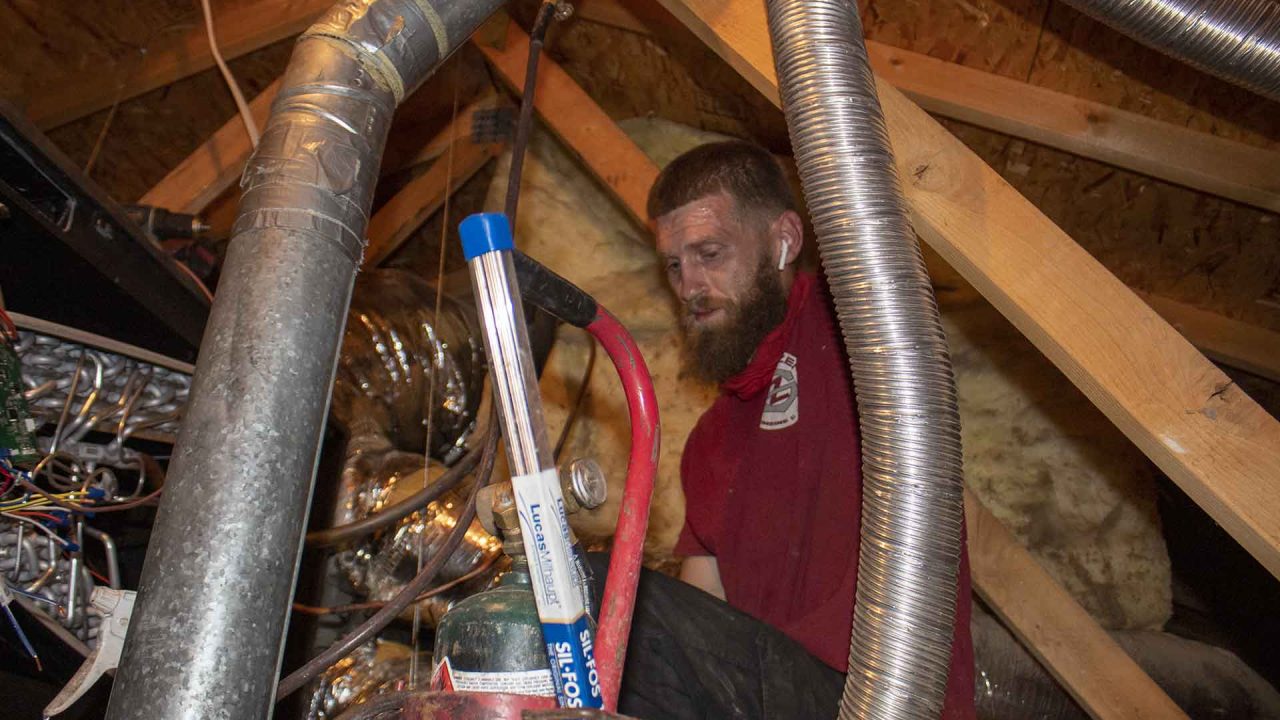 ground zero hvac tech at work