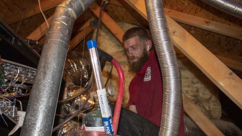 ground zero hvac tech at work
